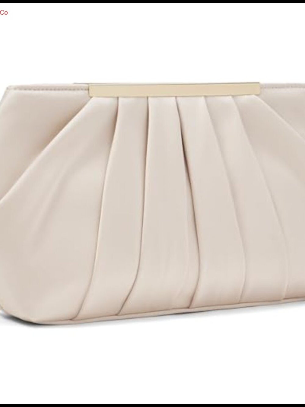 Satin Evening Clutch Pleated Formal Handbag with Detachable Chain